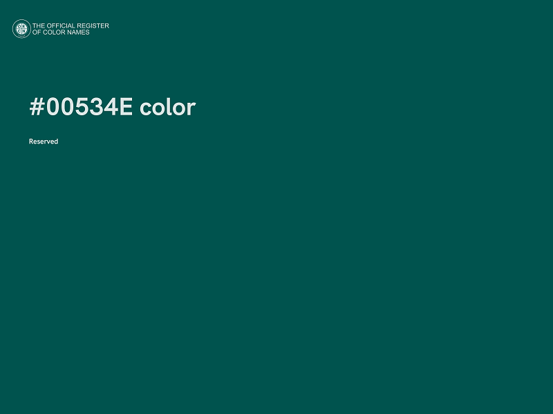#00534E color image