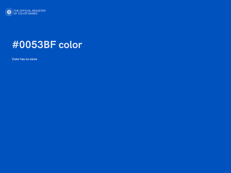#0053BF color image