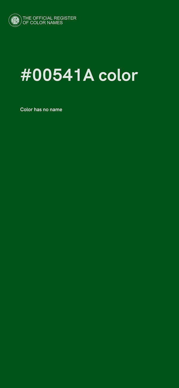 #00541A color image