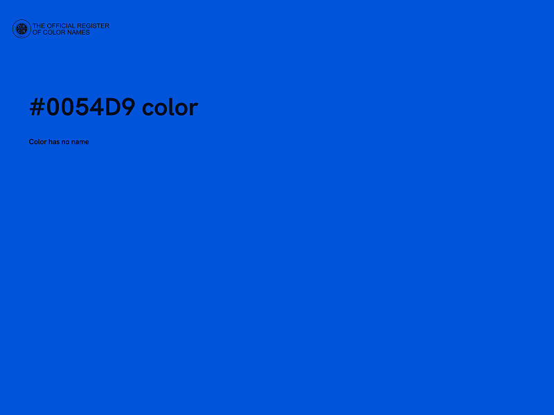 #0054D9 color image