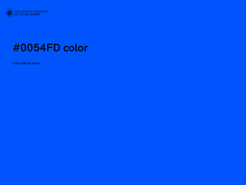 #0054FD color image