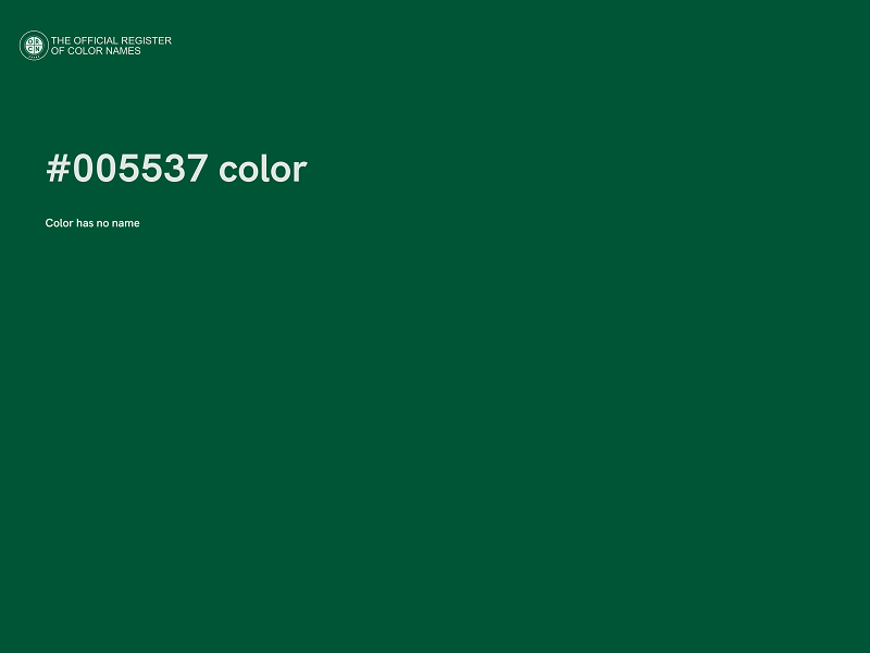 #005537 color image
