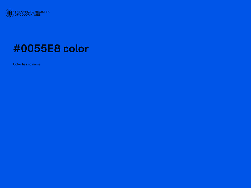 #0055E8 color image