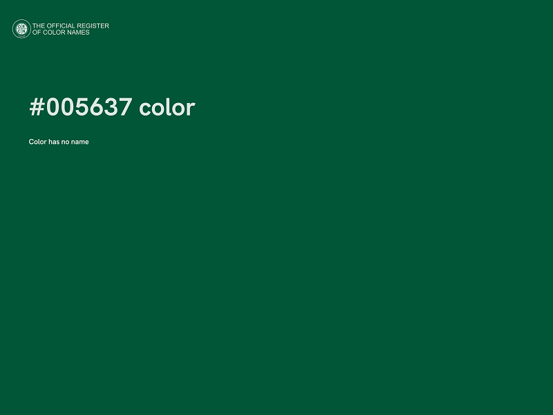 #005637 color image