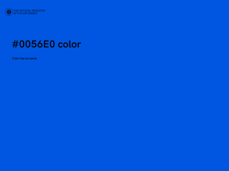 #0056E0 color image