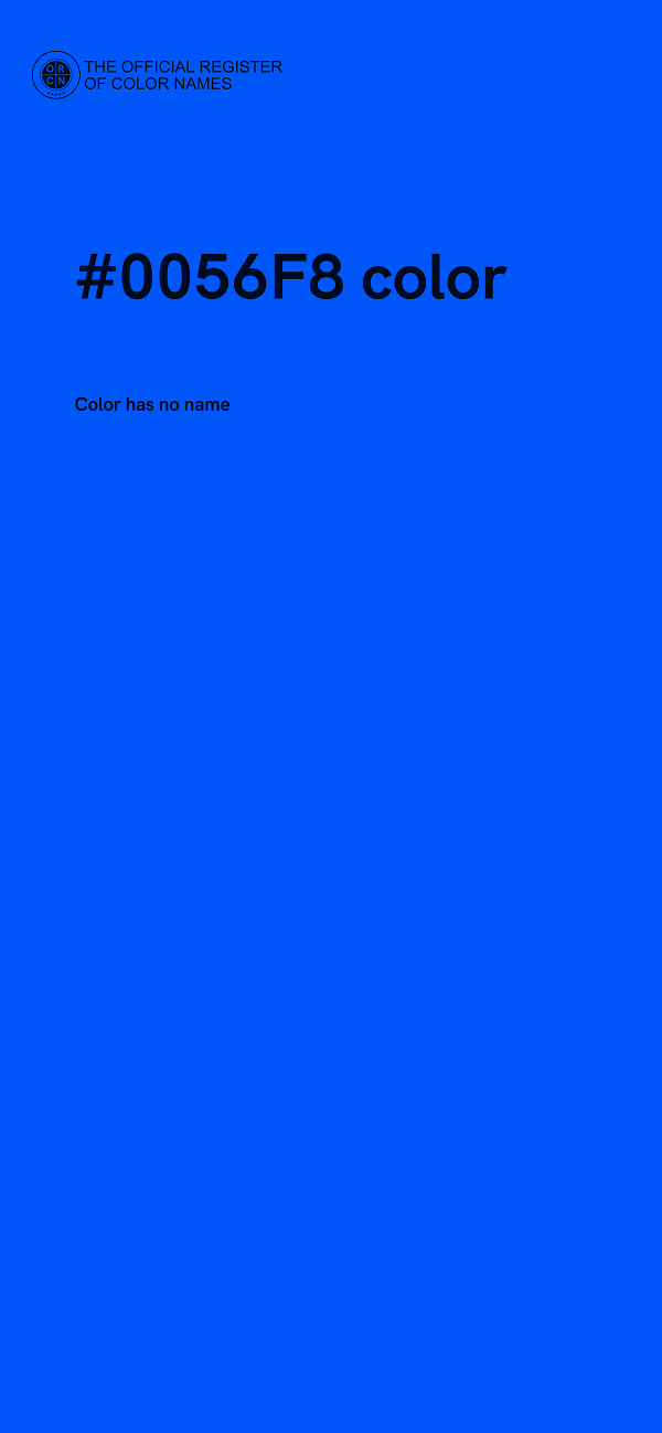 #0056F8 color image