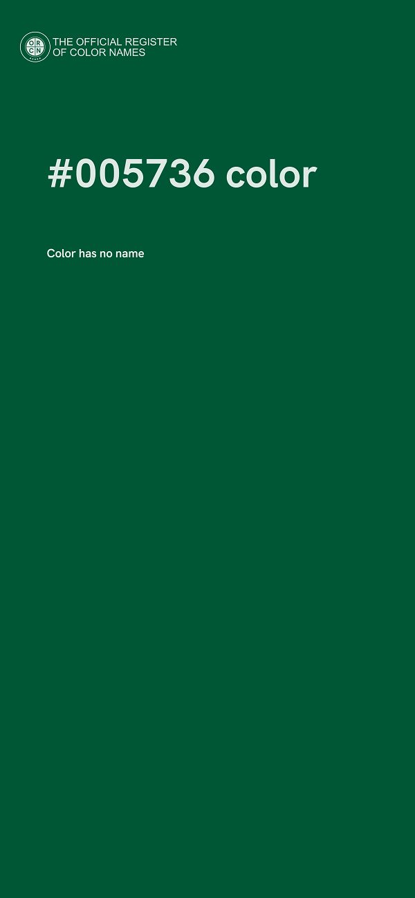 #005736 color image