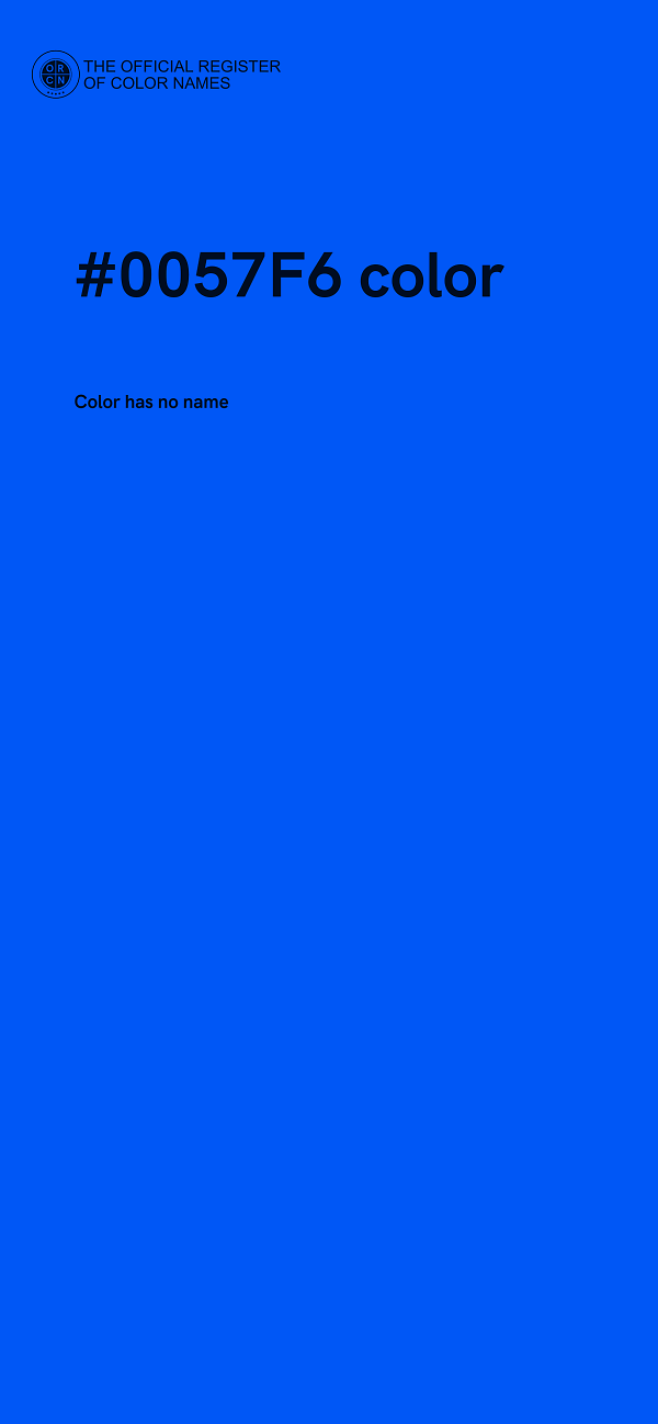 #0057F6 color image