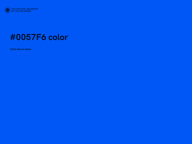 #0057F6 color image
