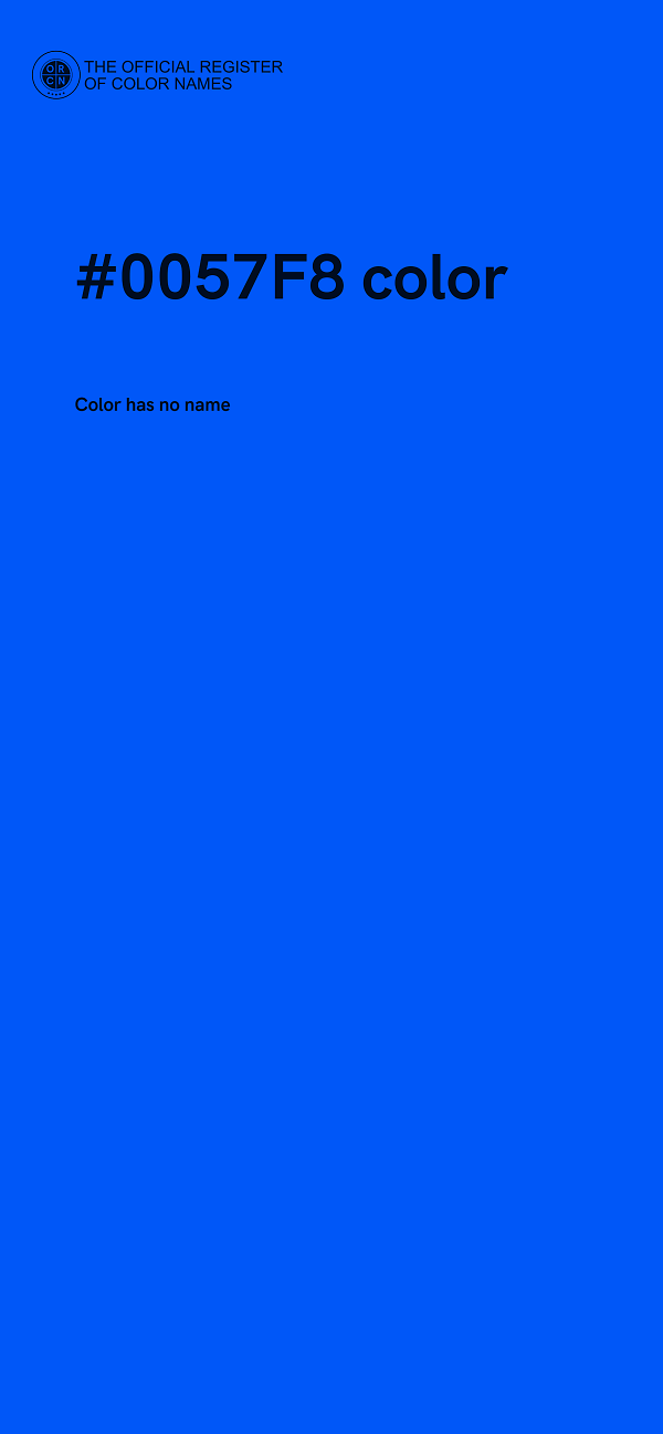 #0057F8 color image
