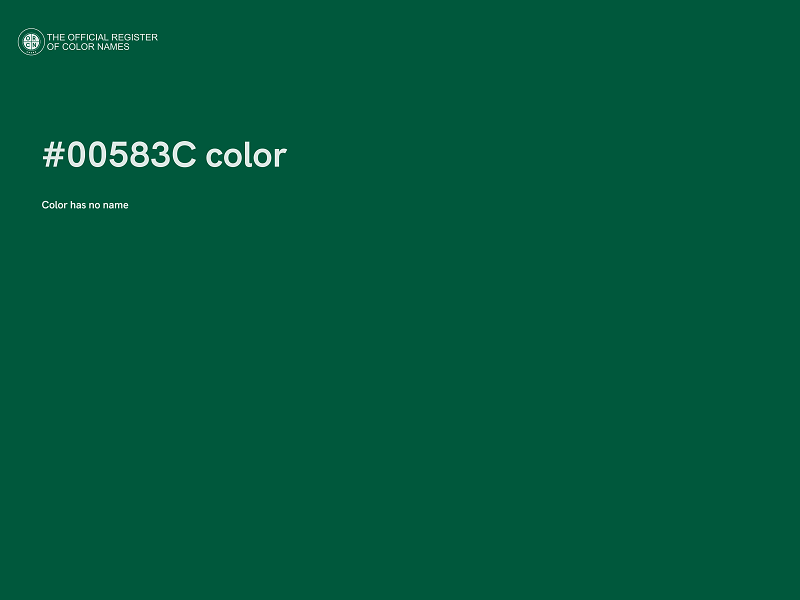 #00583C color image