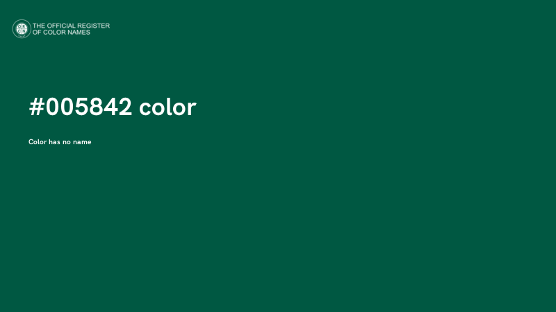 #005842 color image