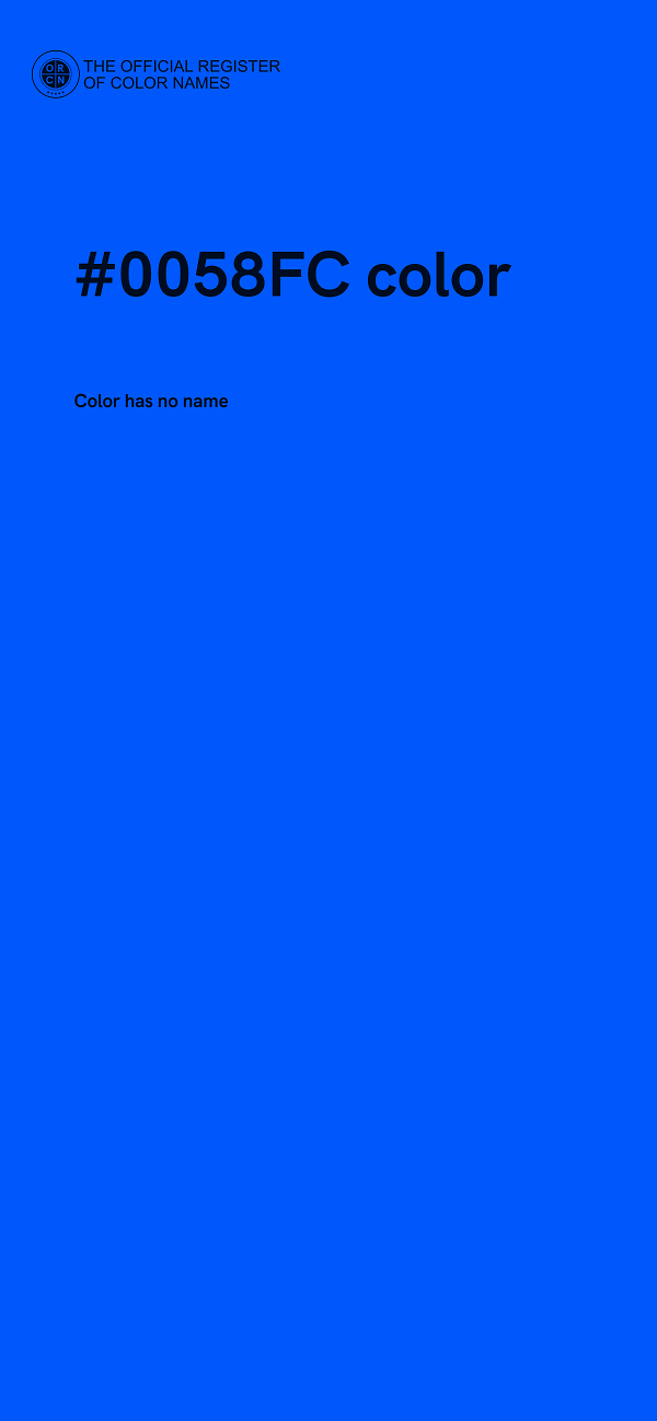 #0058FC color image