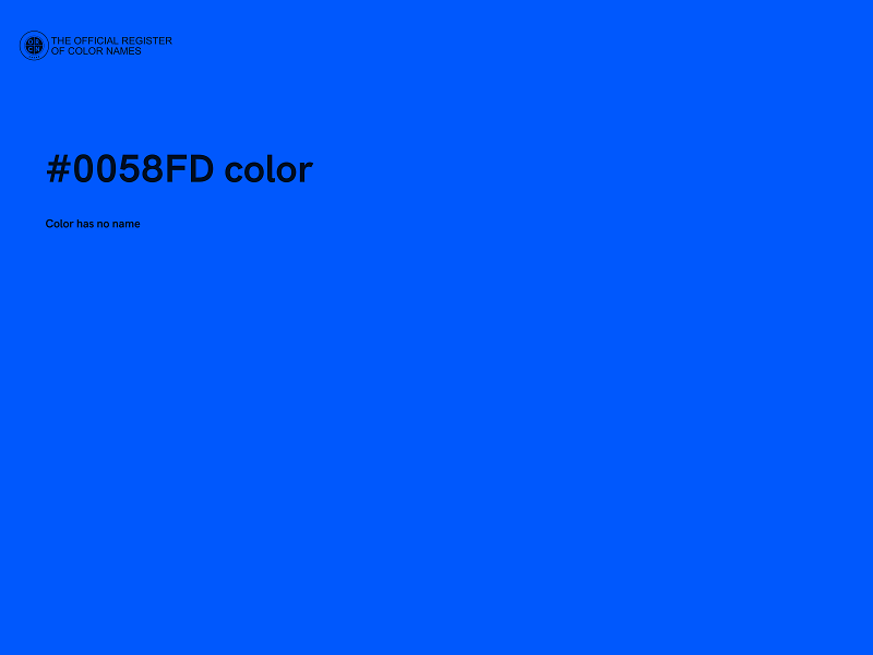 #0058FD color image
