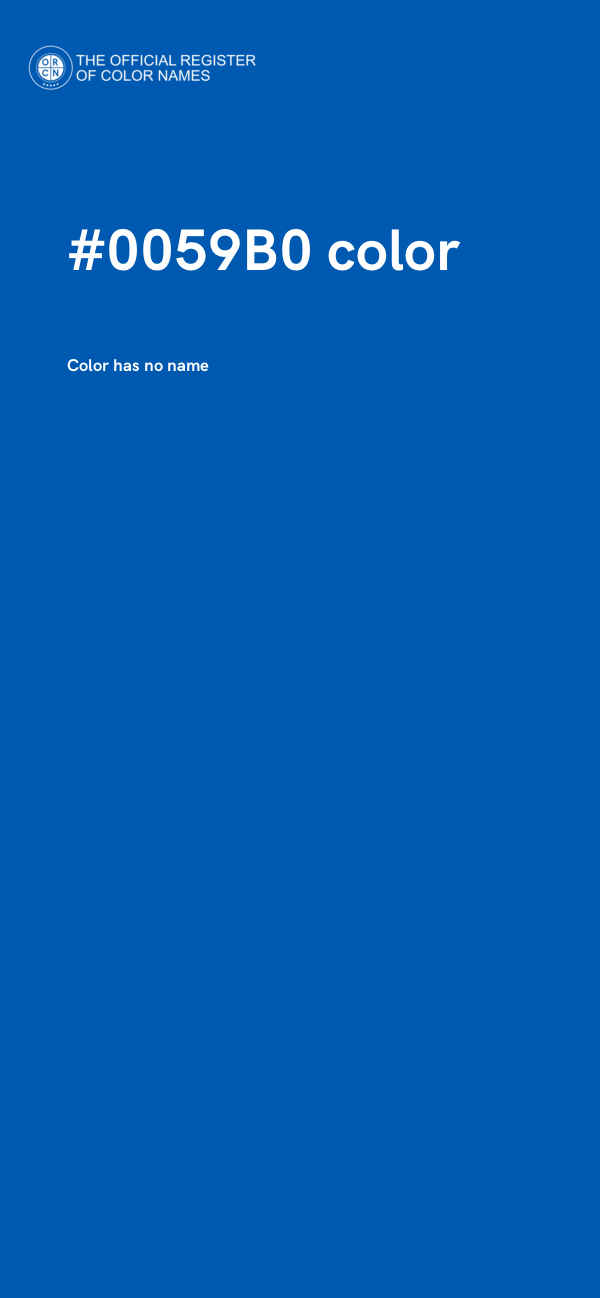 #0059B0 color image
