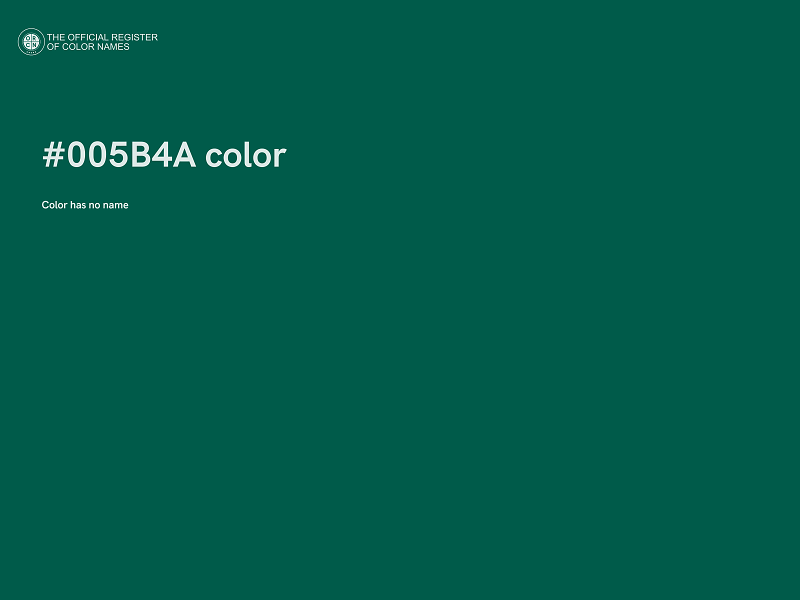 #005B4A color image