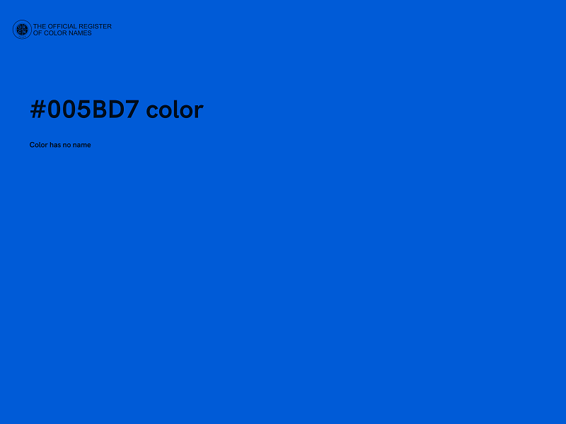 #005BD7 color image