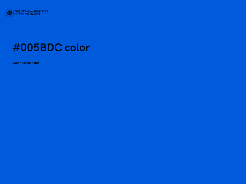 #005BDC color image