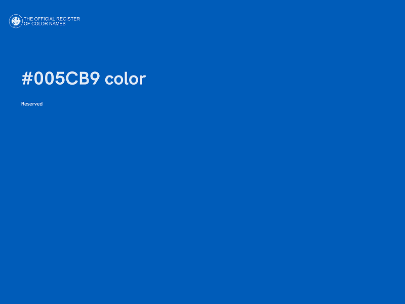 #005CB9 color image