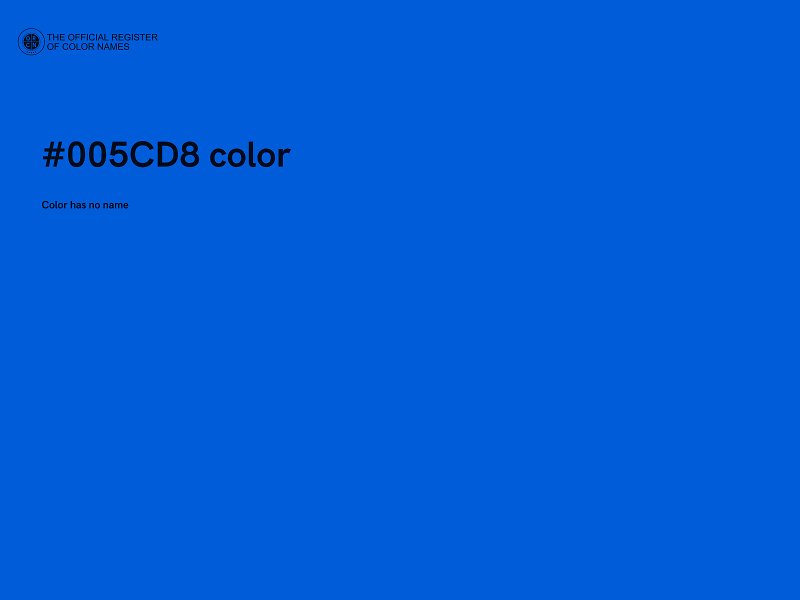 #005CD8 color image