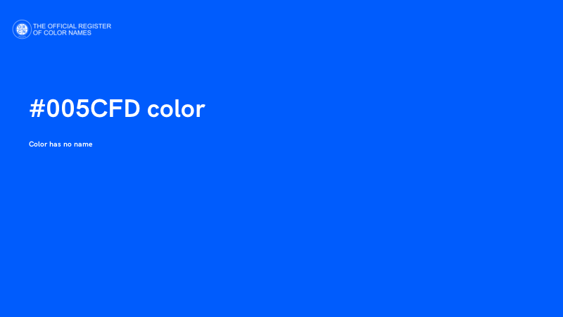 #005CFD color image