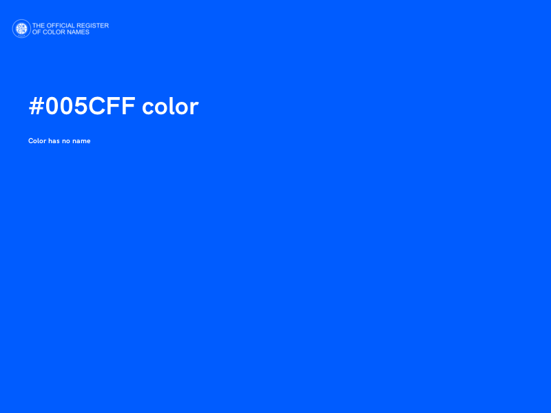 #005CFF color image