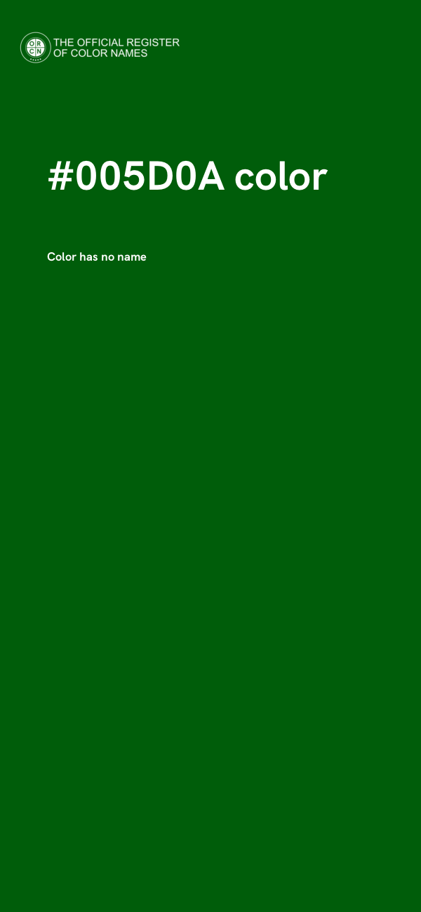 #005D0A color image