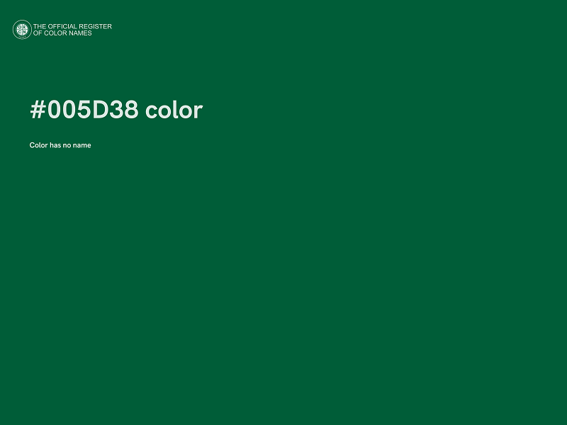 #005D38 color image