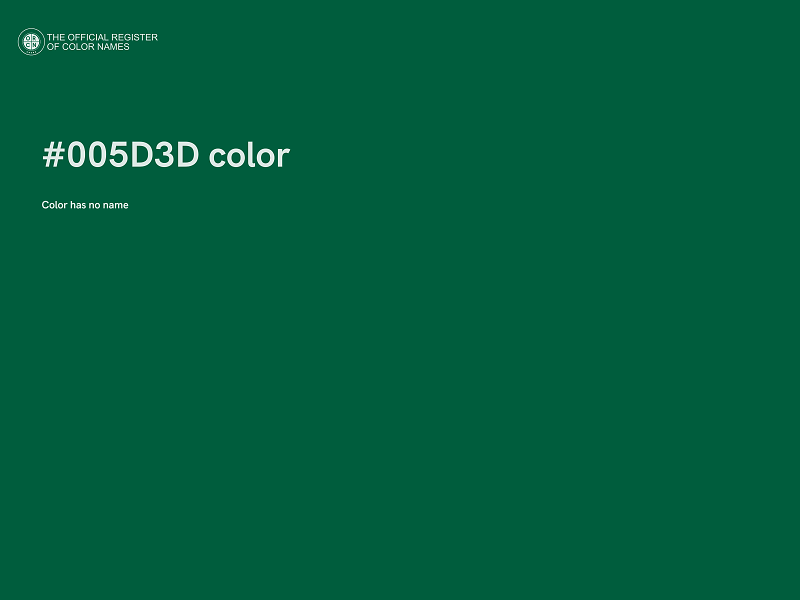 #005D3D color image