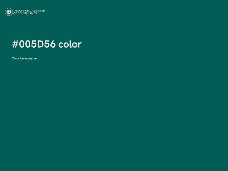#005D56 color image