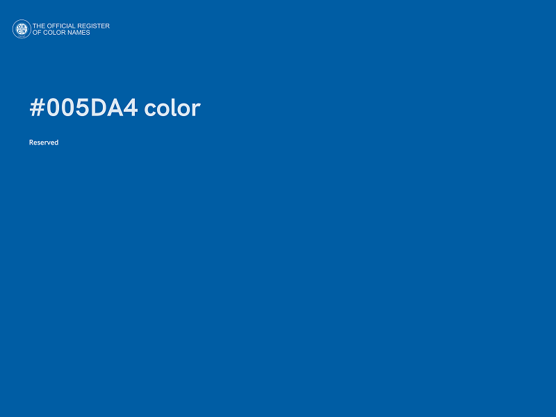 #005DA4 color image