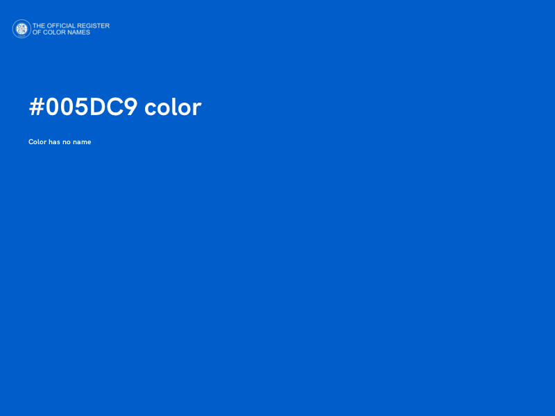 #005DC9 color image
