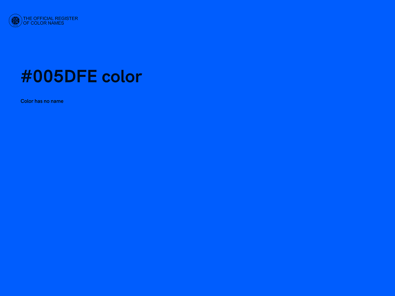 #005DFE color image