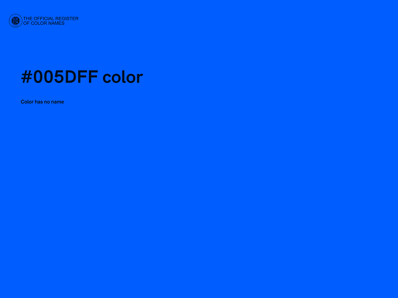 #005DFF color image