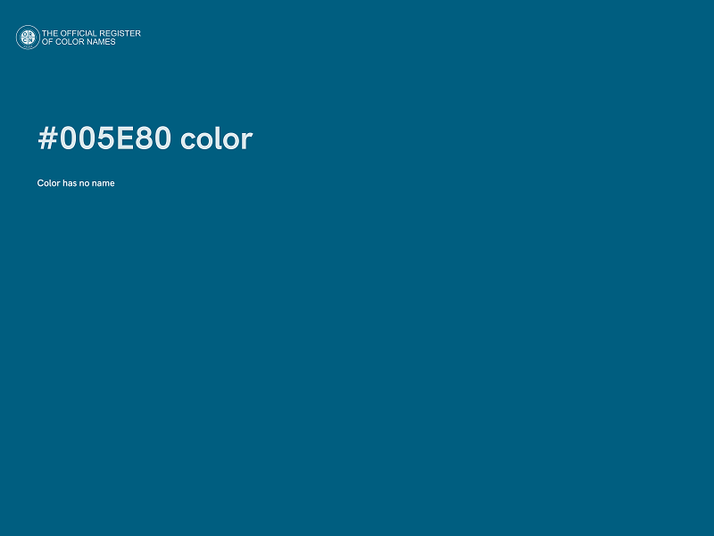 #005E80 color image