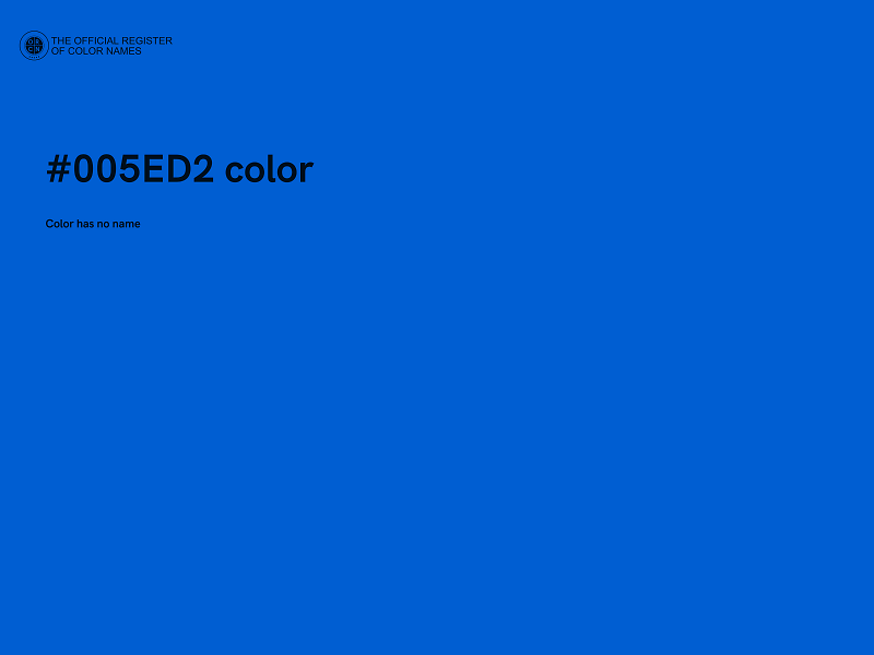 #005ED2 color image