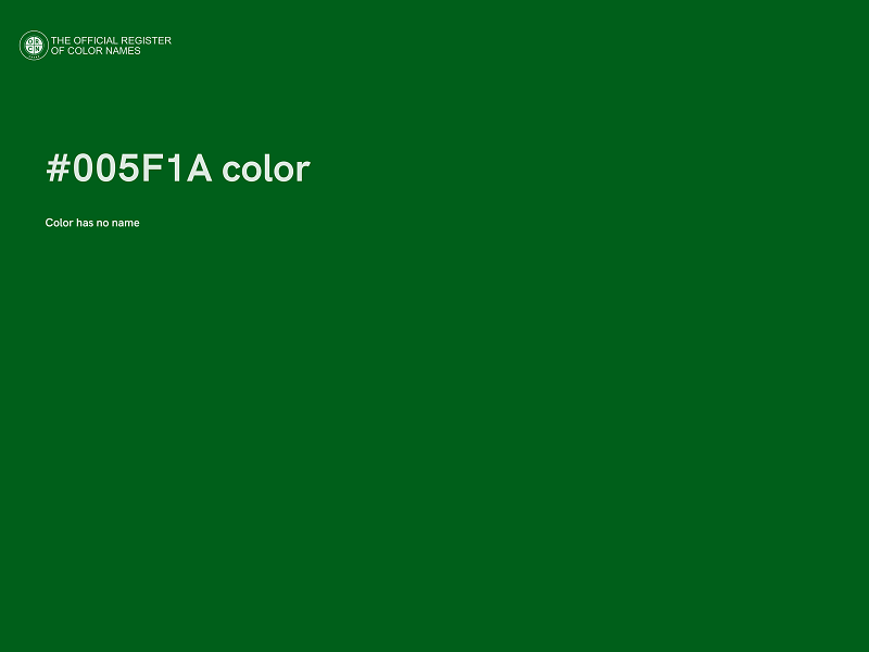 #005F1A color image