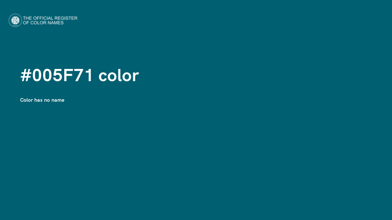 #005F71 color image