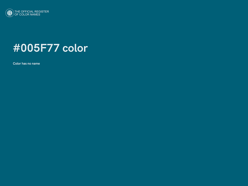 #005F77 color image