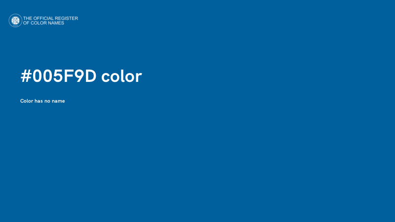 #005F9D color image