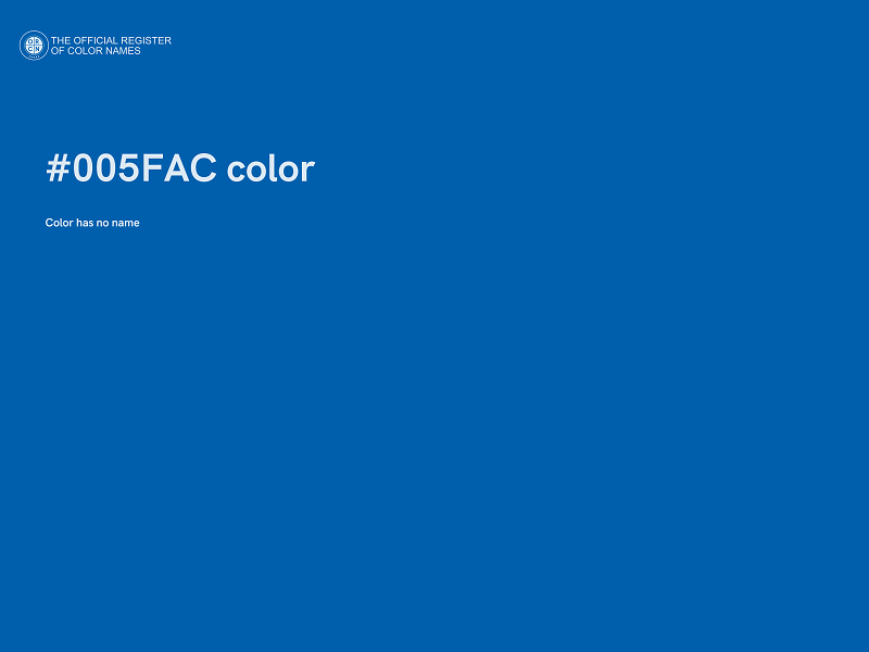 #005FAC color image