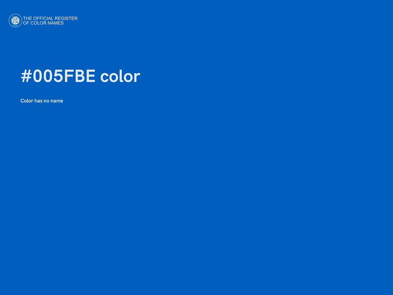 #005FBE color image