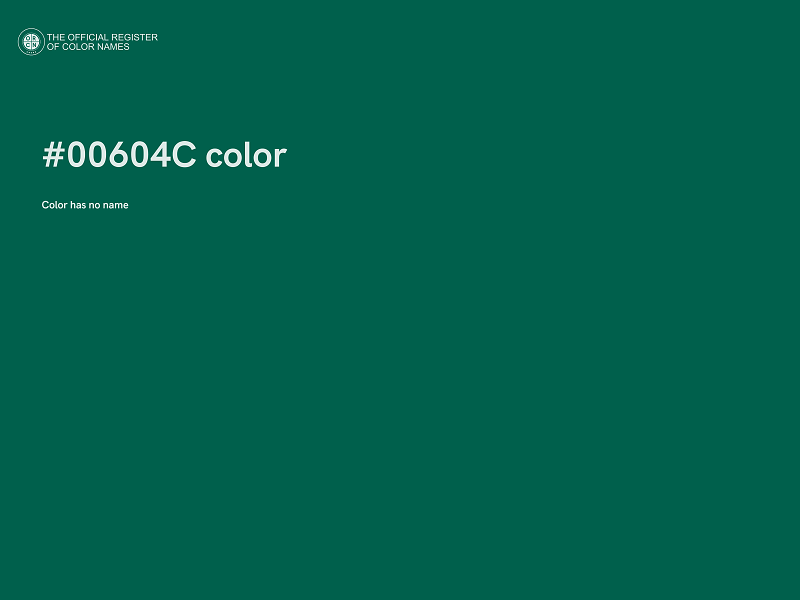 #00604C color image