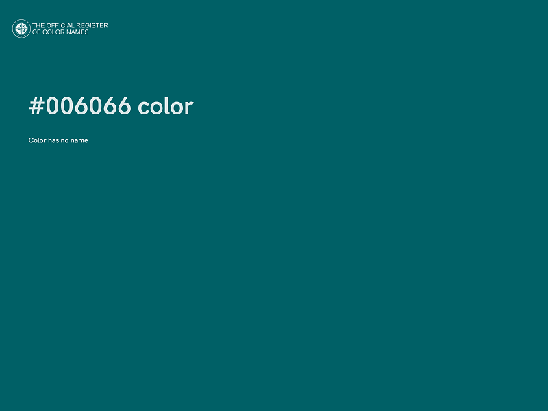 #006066 color image