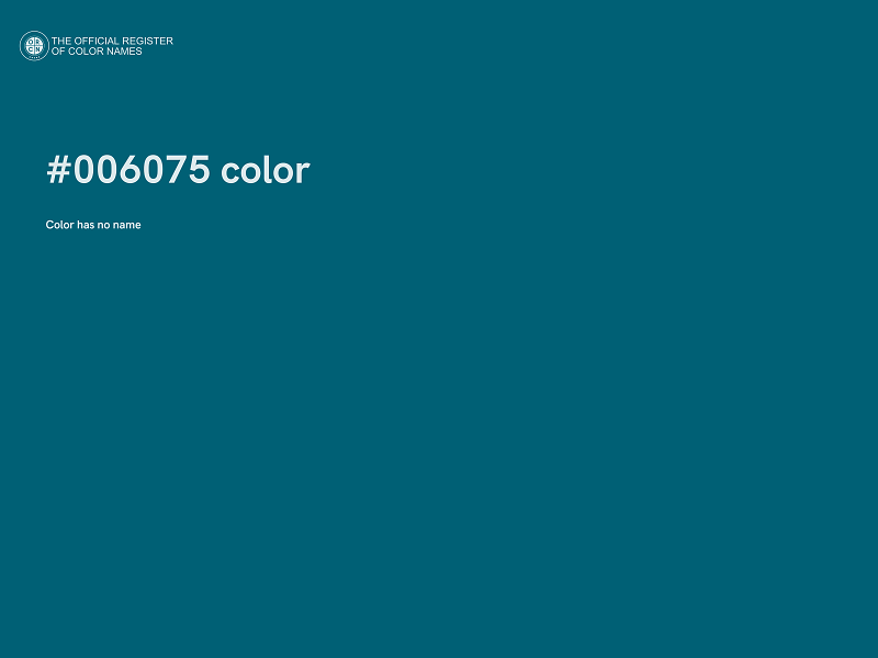 #006075 color image