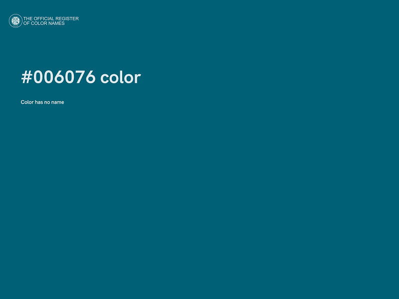 #006076 color image