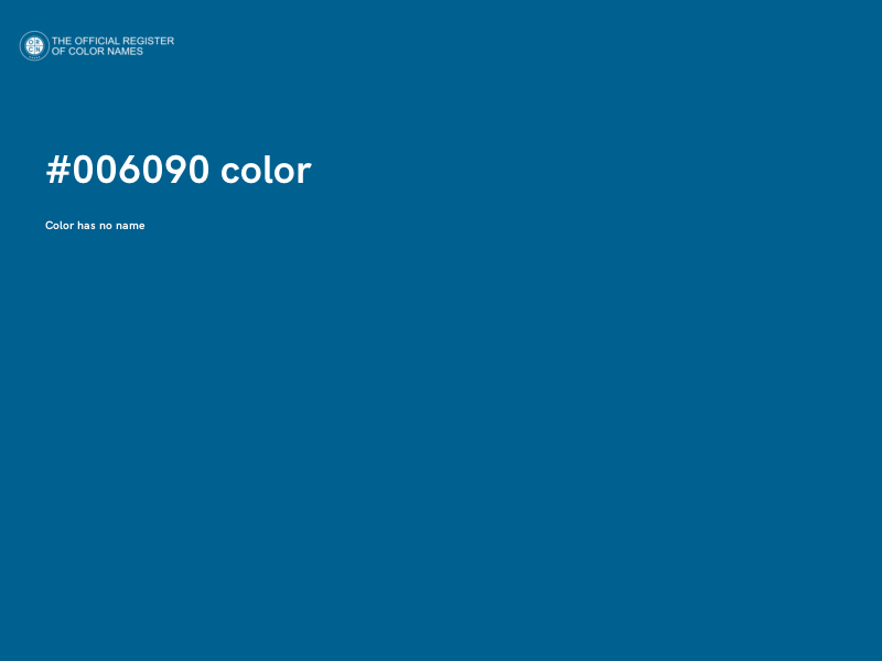 #006090 color image