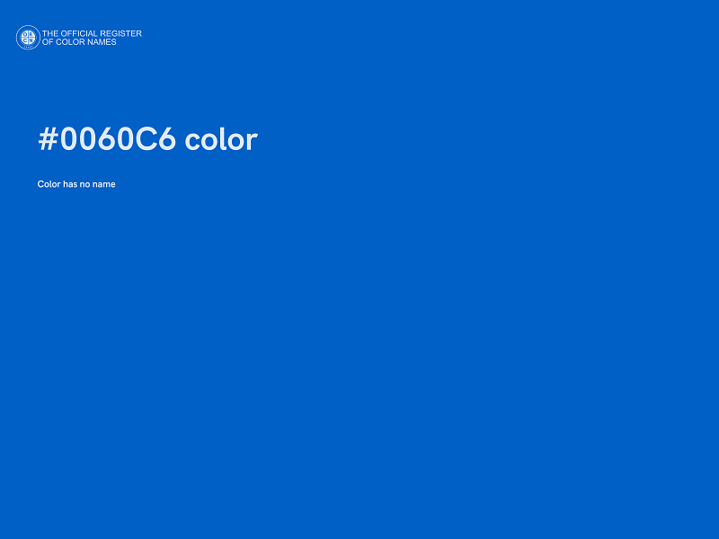 #0060C6 color image