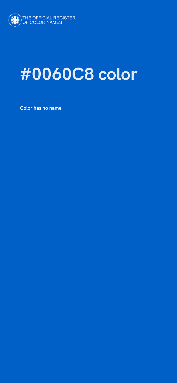 #0060C8 color image