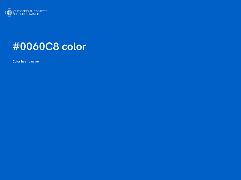 #0060C8 color image